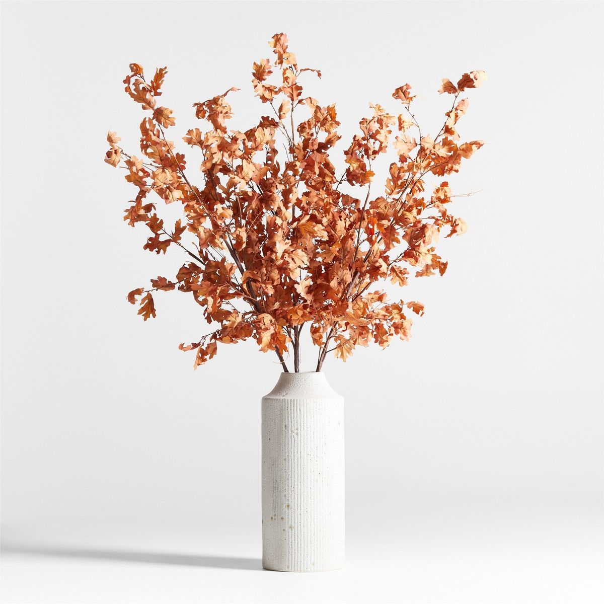 CRATE & BARREL - Rama Flor Hoja de Roble Naranja 168cm