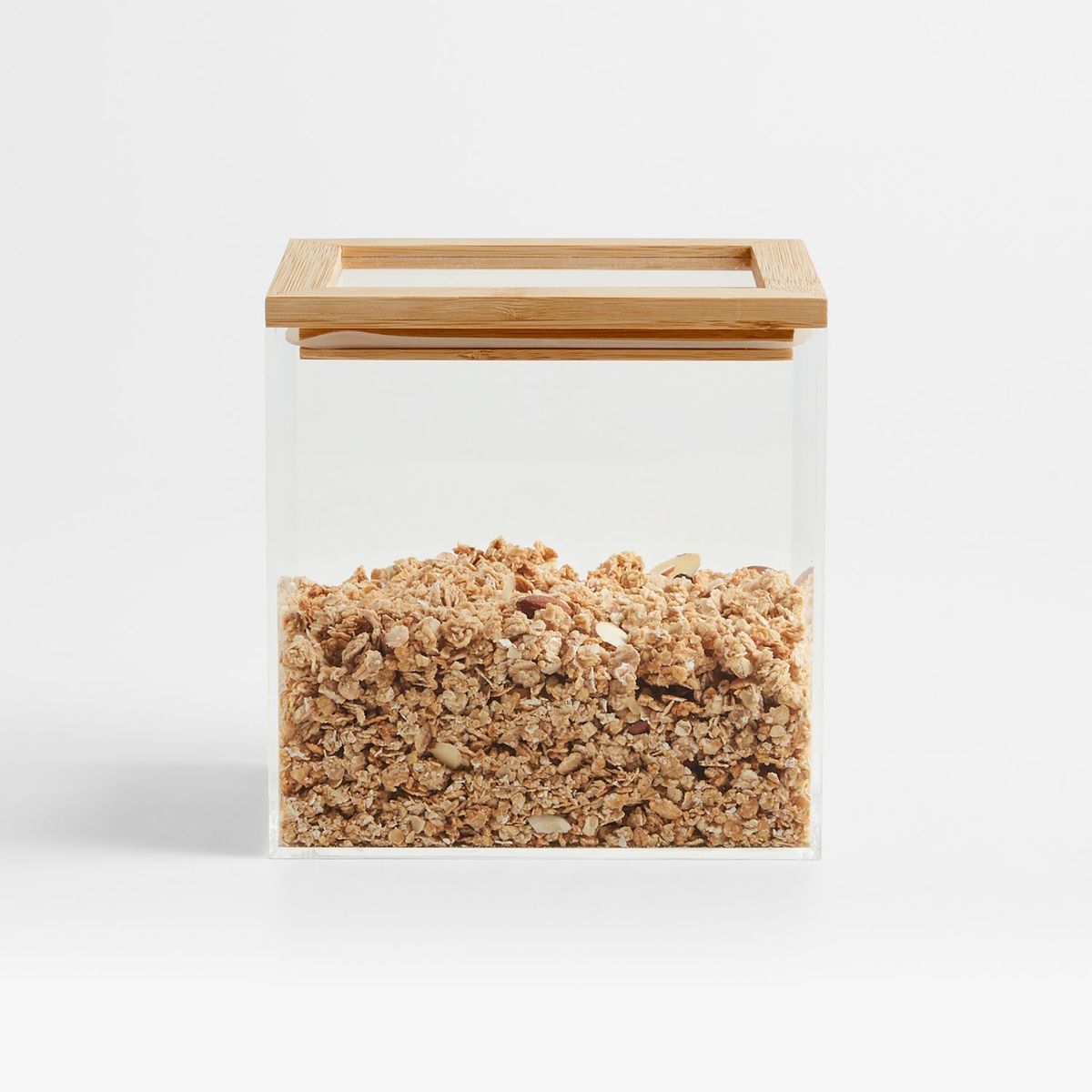 CRATE & BARREL - Contenedor con Tapa de Madera