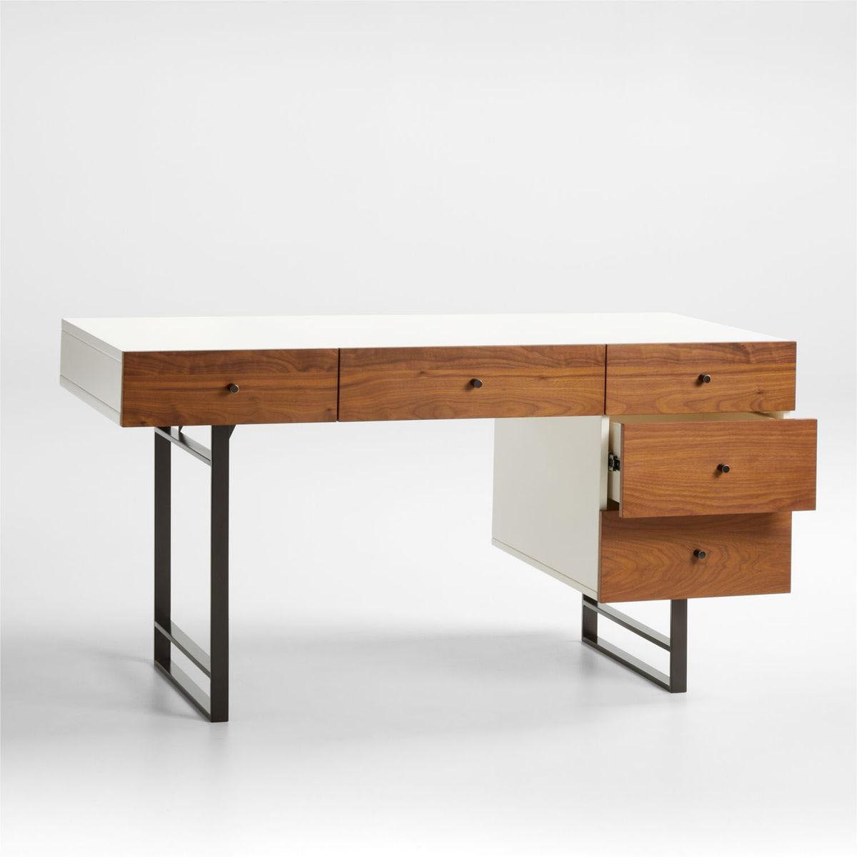 CRATE & BARREL - Escritorio Lacado de Nogal Randolph White