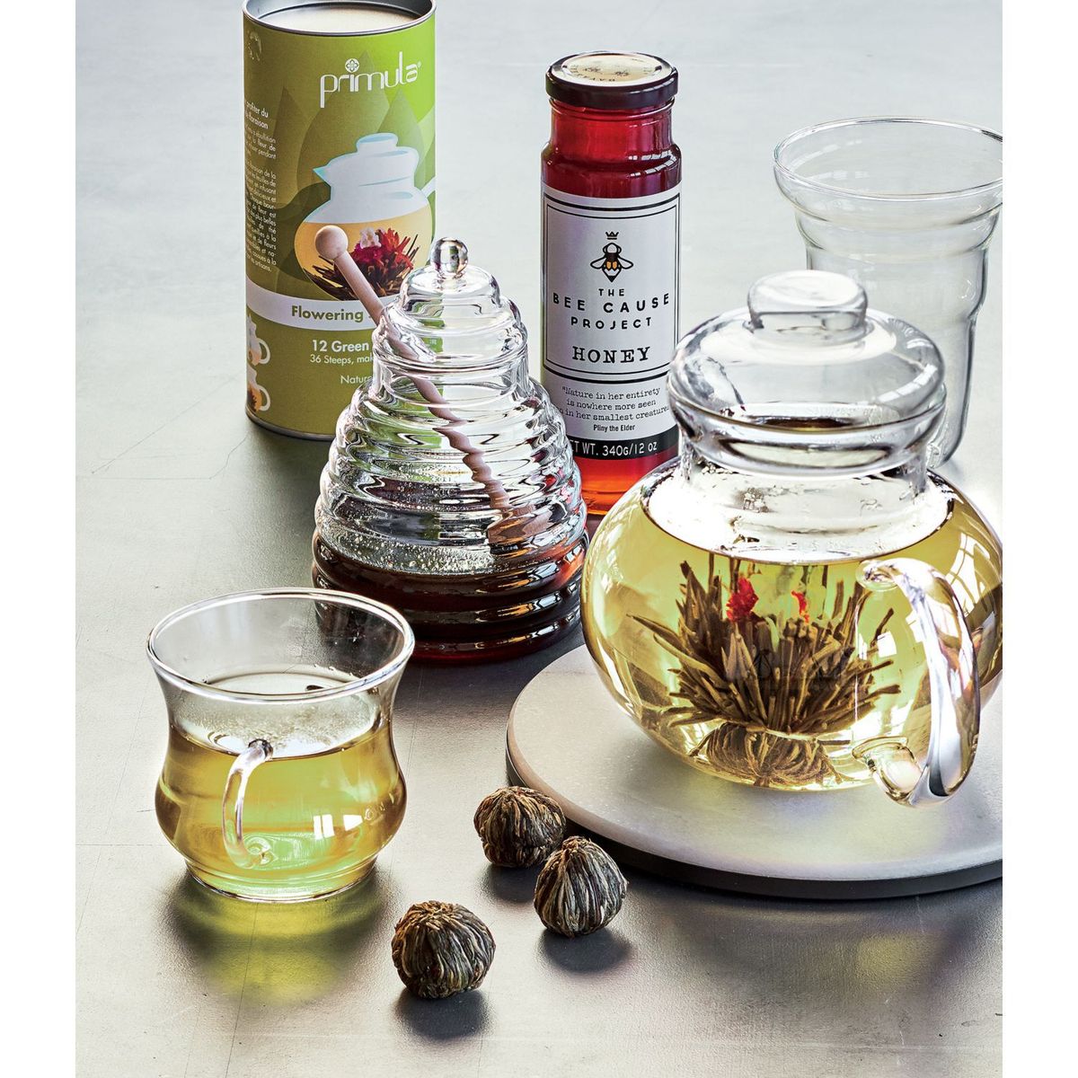 CRATE & BARREL - Colmena para Miel de Abeja con Cazo de Madera