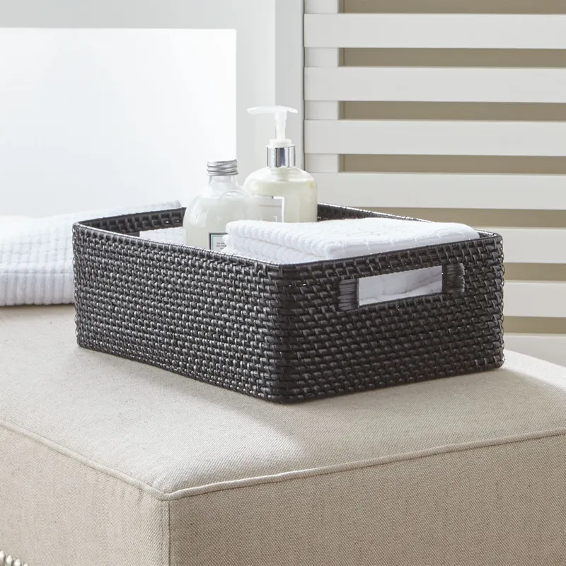 CRATE & BARREL - Organizador Bajo Sedona Negro