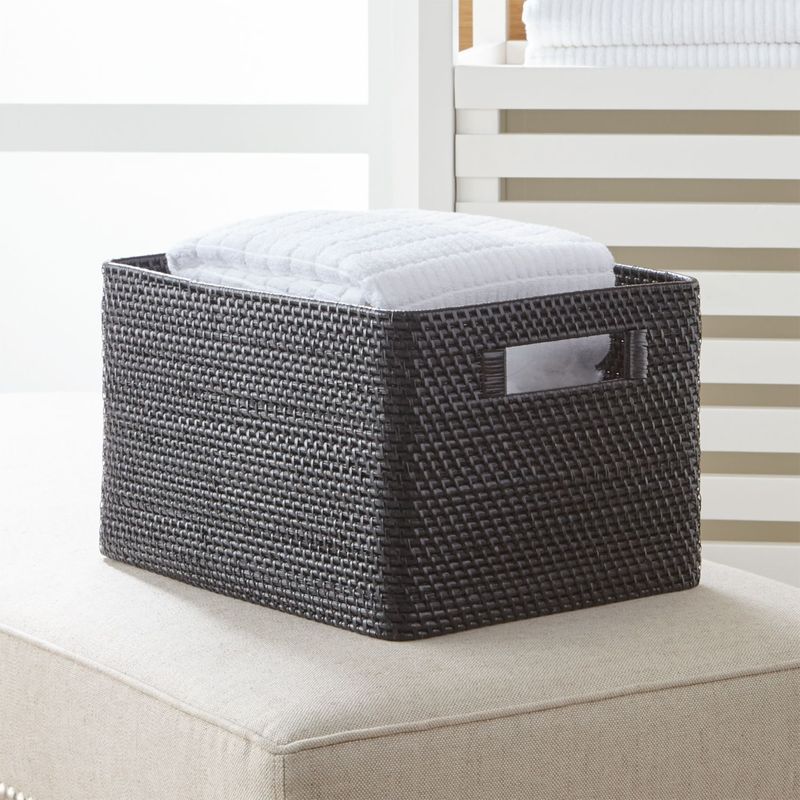 CRATE & BARREL - Canasta Pequeña Sedona Miel