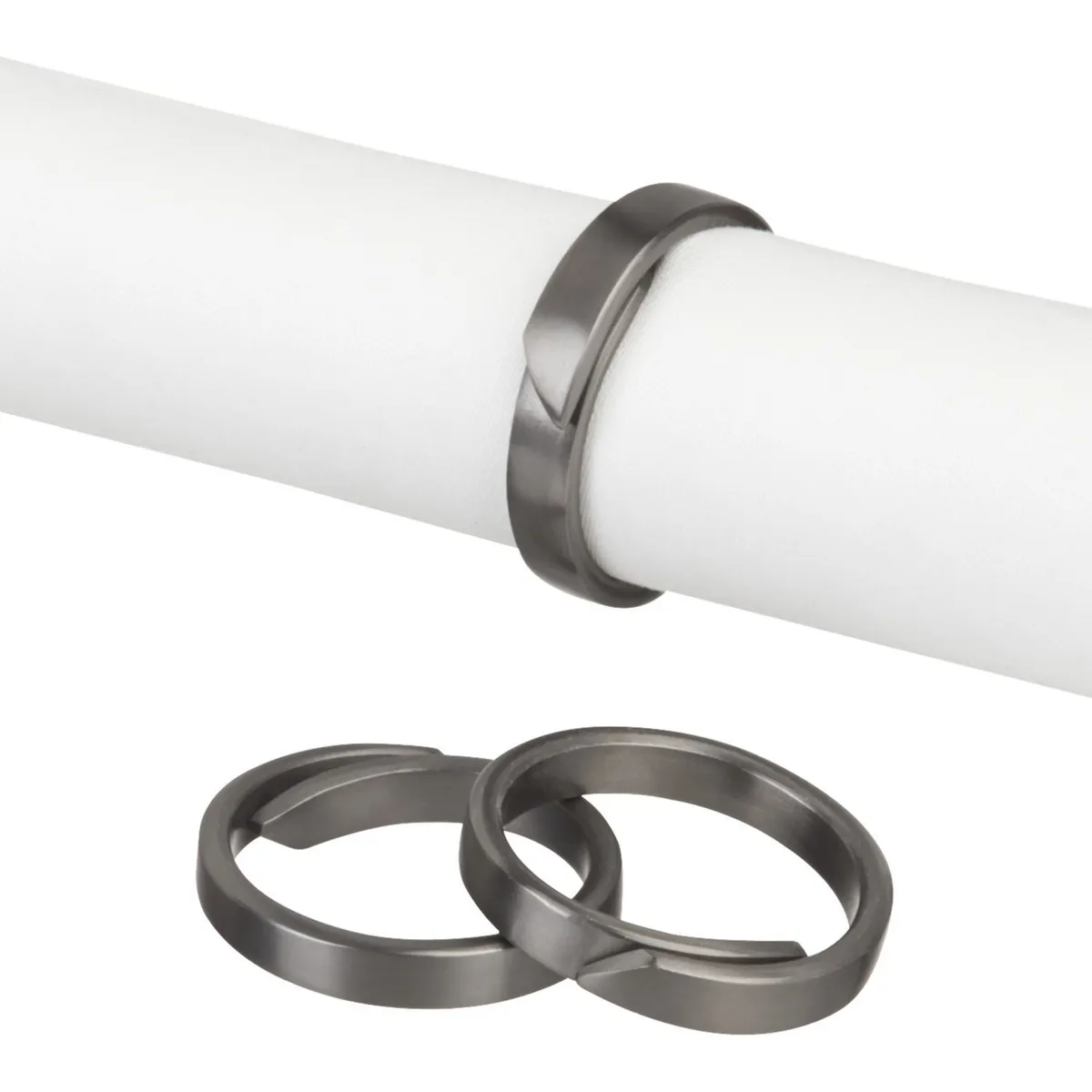 CRATE & BARREL - Aro de Servilleta Enrollado Negro