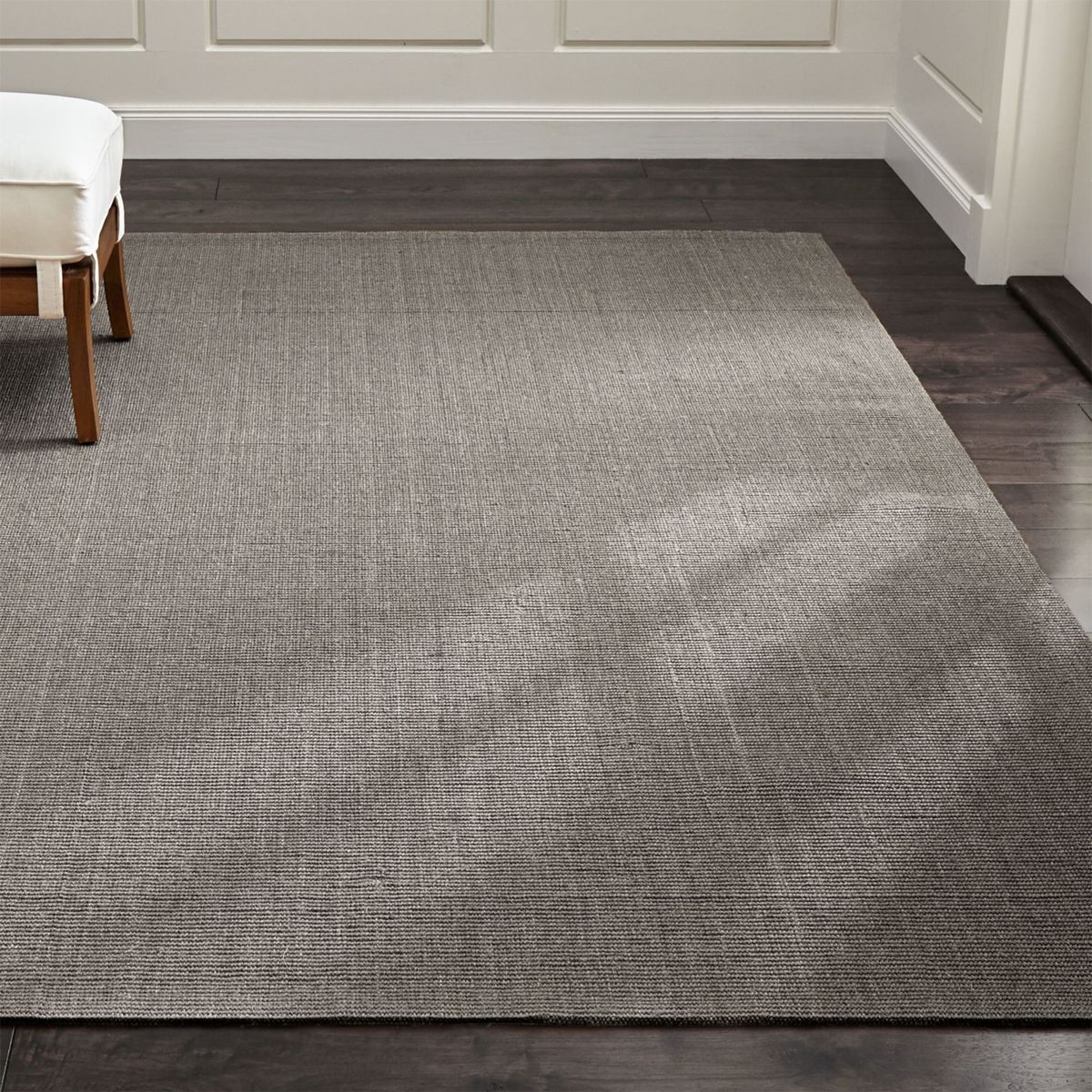 CRATE & BARREL - Alfombra De Sisal Gris 152x244cm