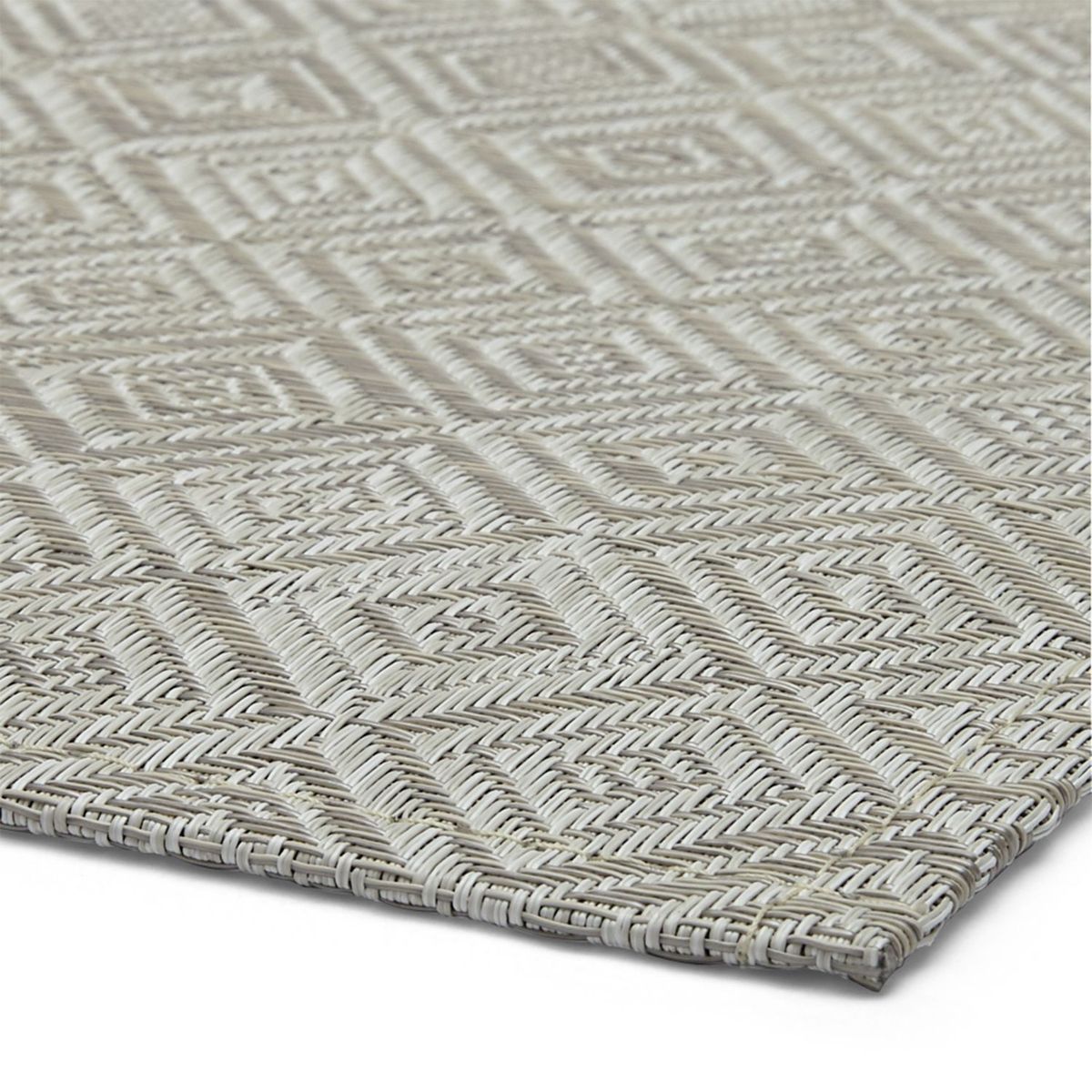 CRATE & BARREL - Tapete para Piso Tejido Chilewich Mosaic Gris  89x122cm