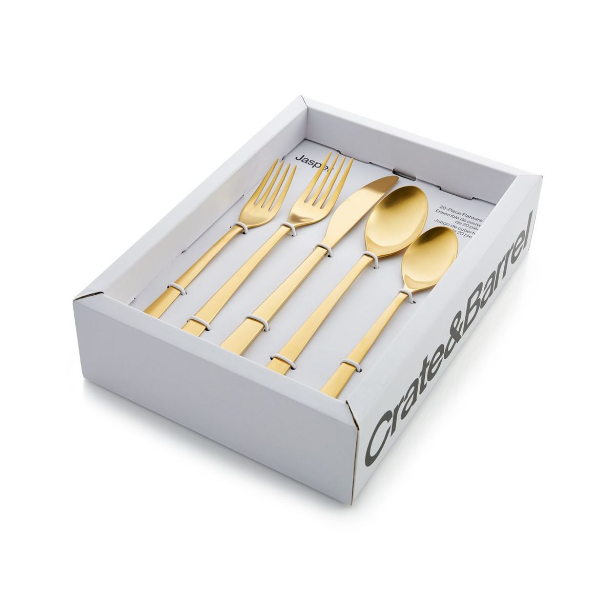 CRATE & BARREL - Juego 20 Piezas De Cubiertos Jasper