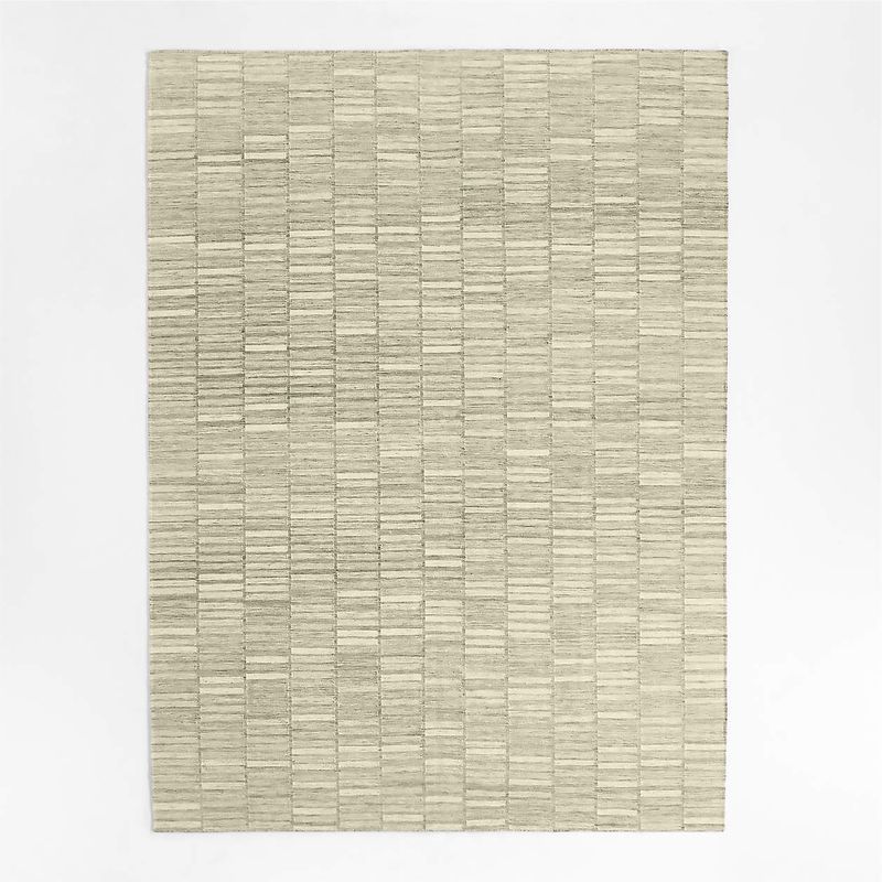 CRATE & BARREL - Alfombra De Lana Gris Carmel 183x274cm