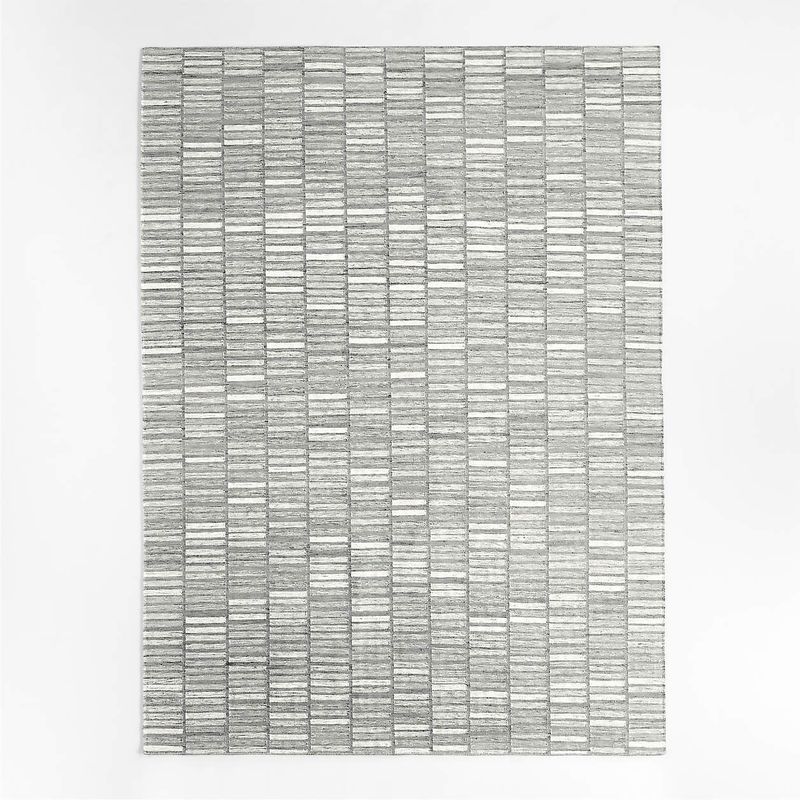 CRATE & BARREL - Alfombra De Lana Gris Carmel 183x274cm