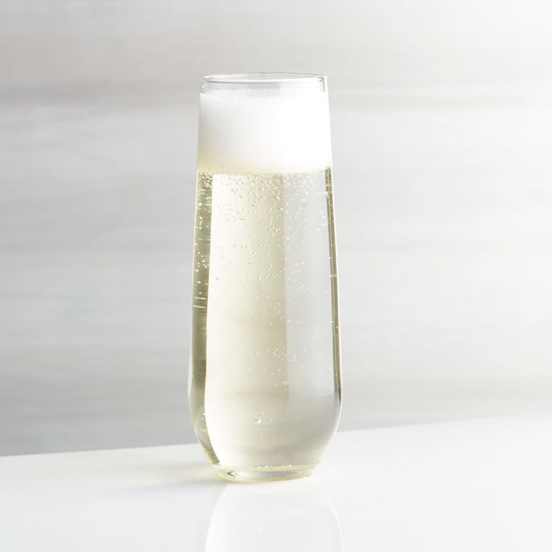 CRATE & BARREL - Copa de Flauta Sin Tallo Aspen