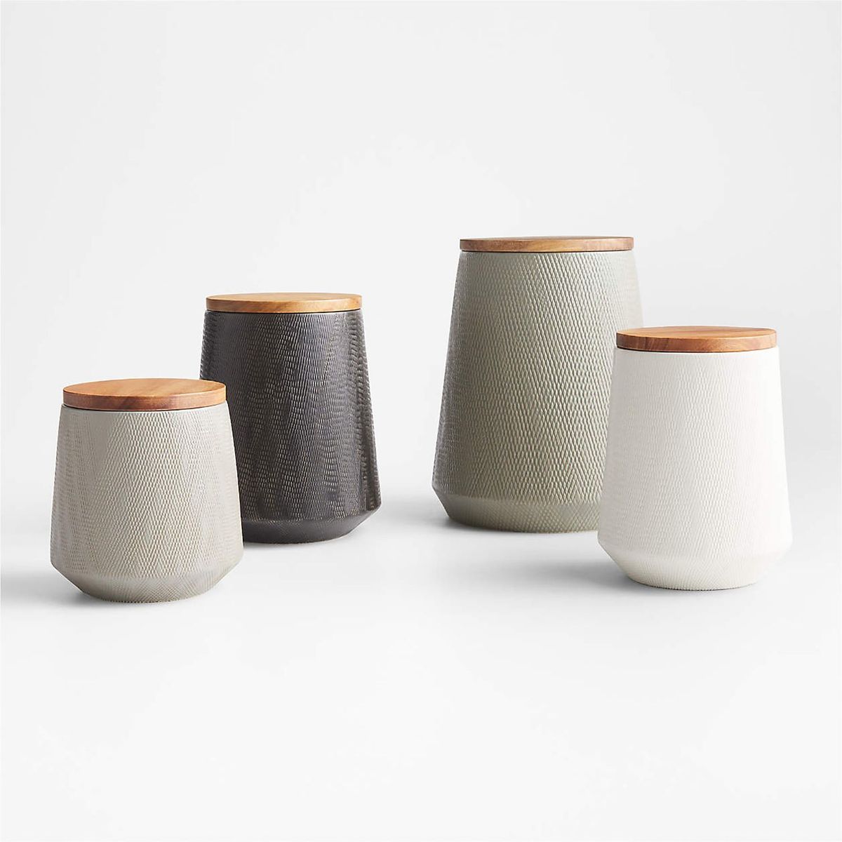 CRATE & BARREL - Canister Ethan Crema Mediano