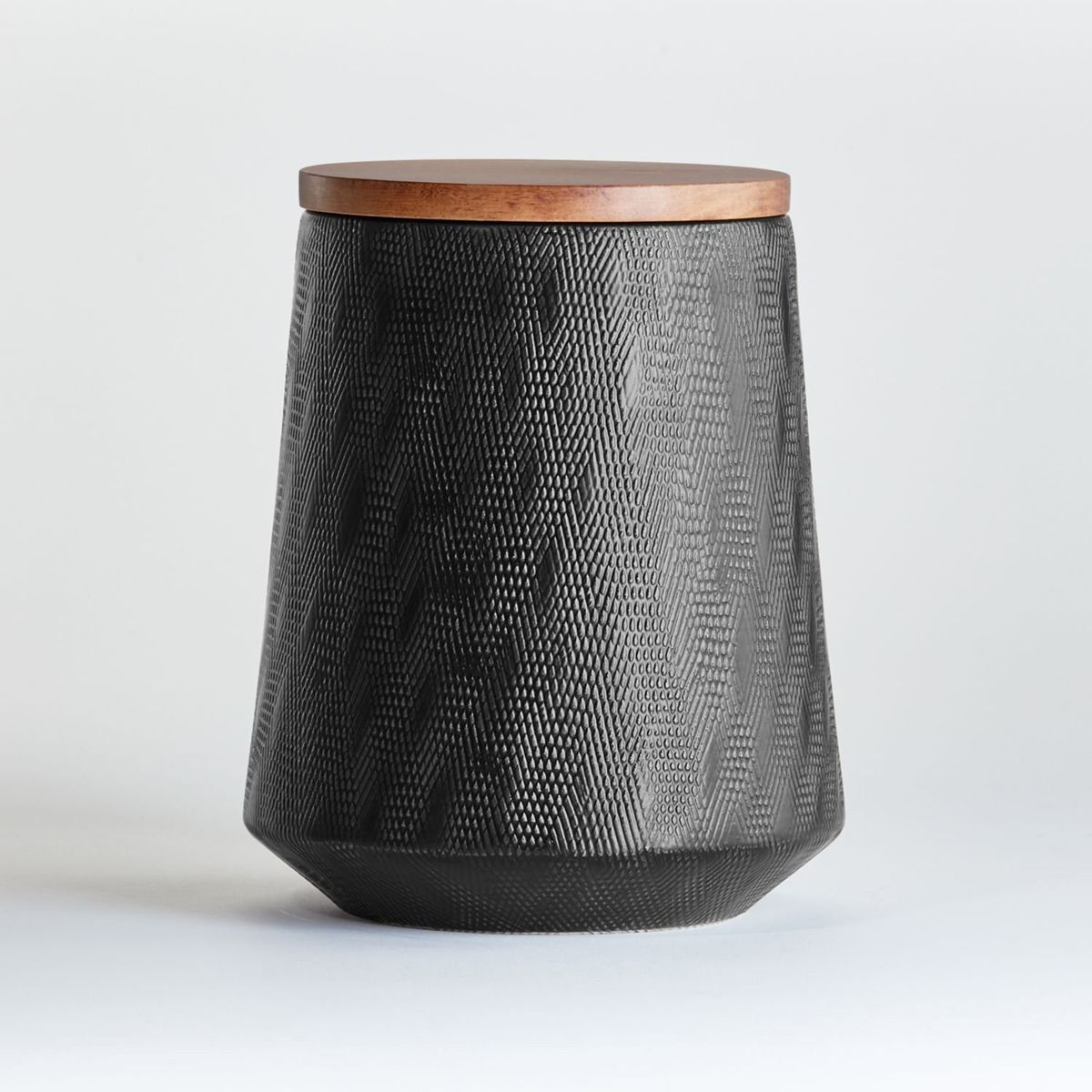 CRATE & BARREL - Canister Grande Ethan Negro