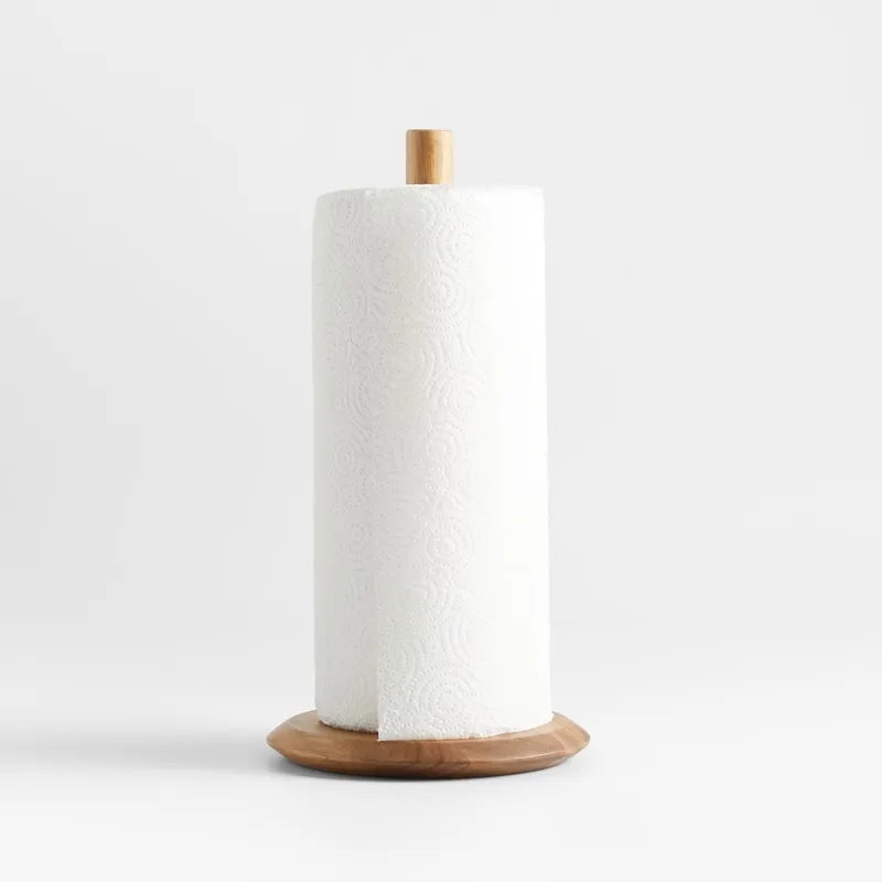 CRATE & BARREL - Portarrollos De Papel Toalla Acacia