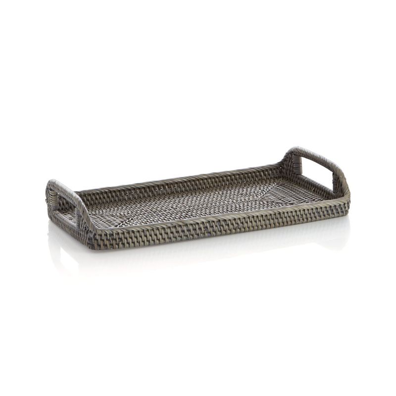 CRATE & BARREL - Bandeja De Tocador Sedona Gris