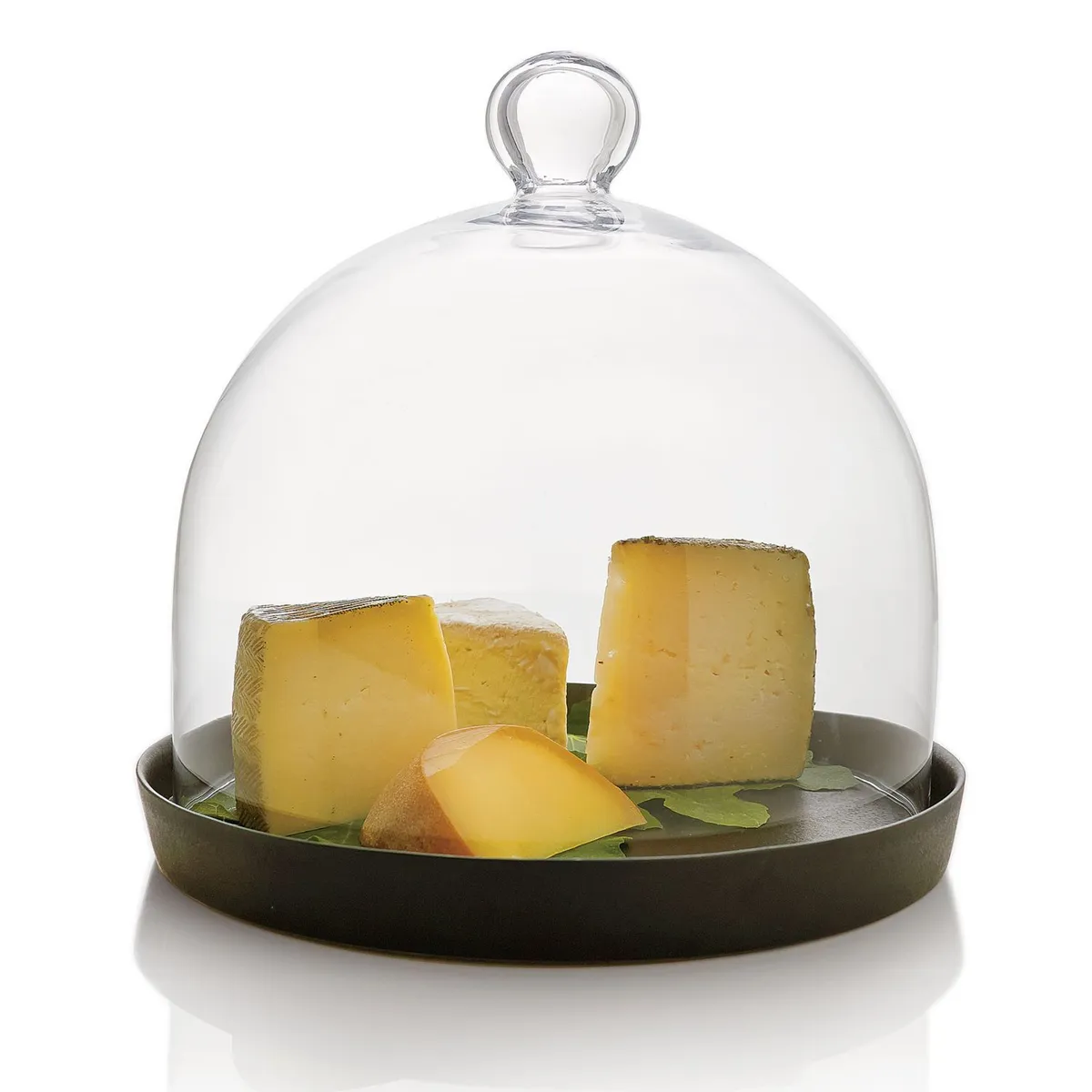 CRATE & BARREL - Servidor Con Domo De Vidrio Baird 