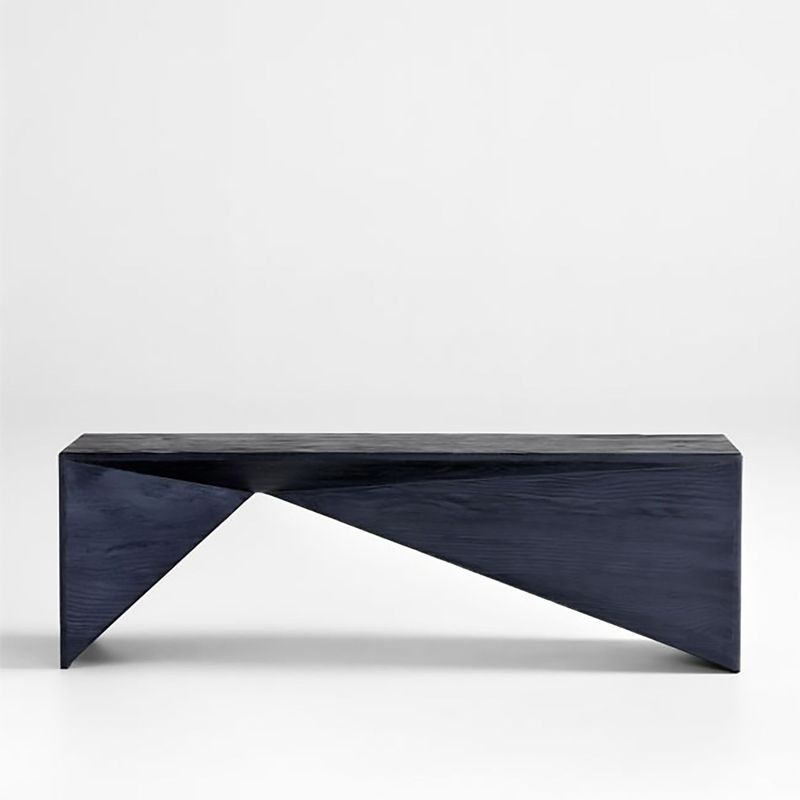 CRATE & BARREL - Banco de Entrada de Madera Nord Charcoal