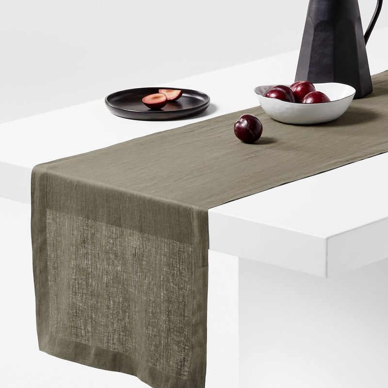 CRATE & BARREL - Camino de Mesa Marin de Lino 305cm
