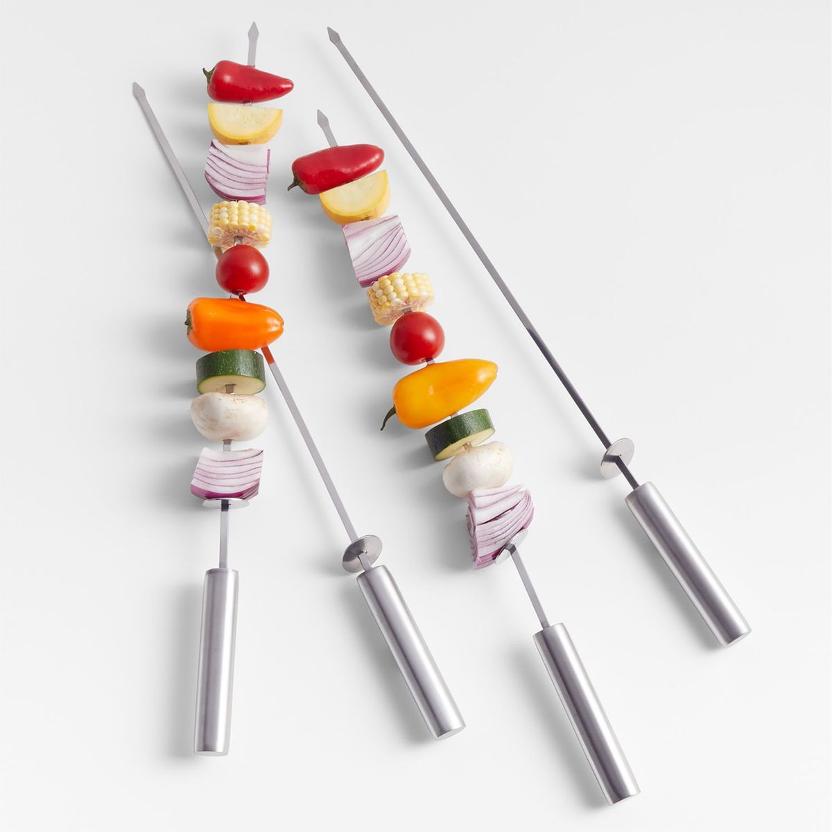 CRATE & BARREL - Set de 4 Brochetas Deslizantes de Acero Inoxidable