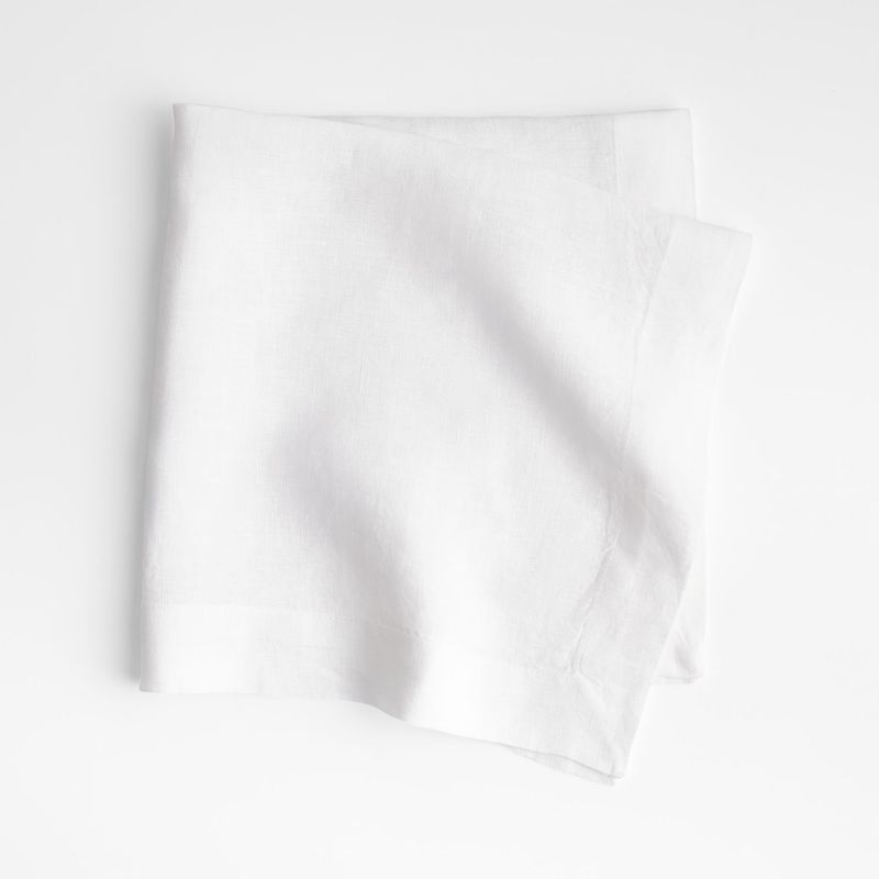 CRATE & BARREL - Servilleta Marin Blanca De Lino