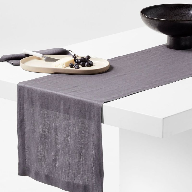 CRATE & BARREL - Camino de Mesa Marin de Lino 305cm