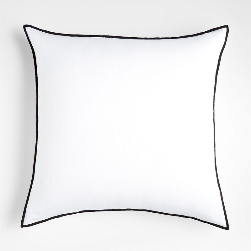 CRATE & BARREL - Funda de Cojín Black and White Merrow 58x58cm