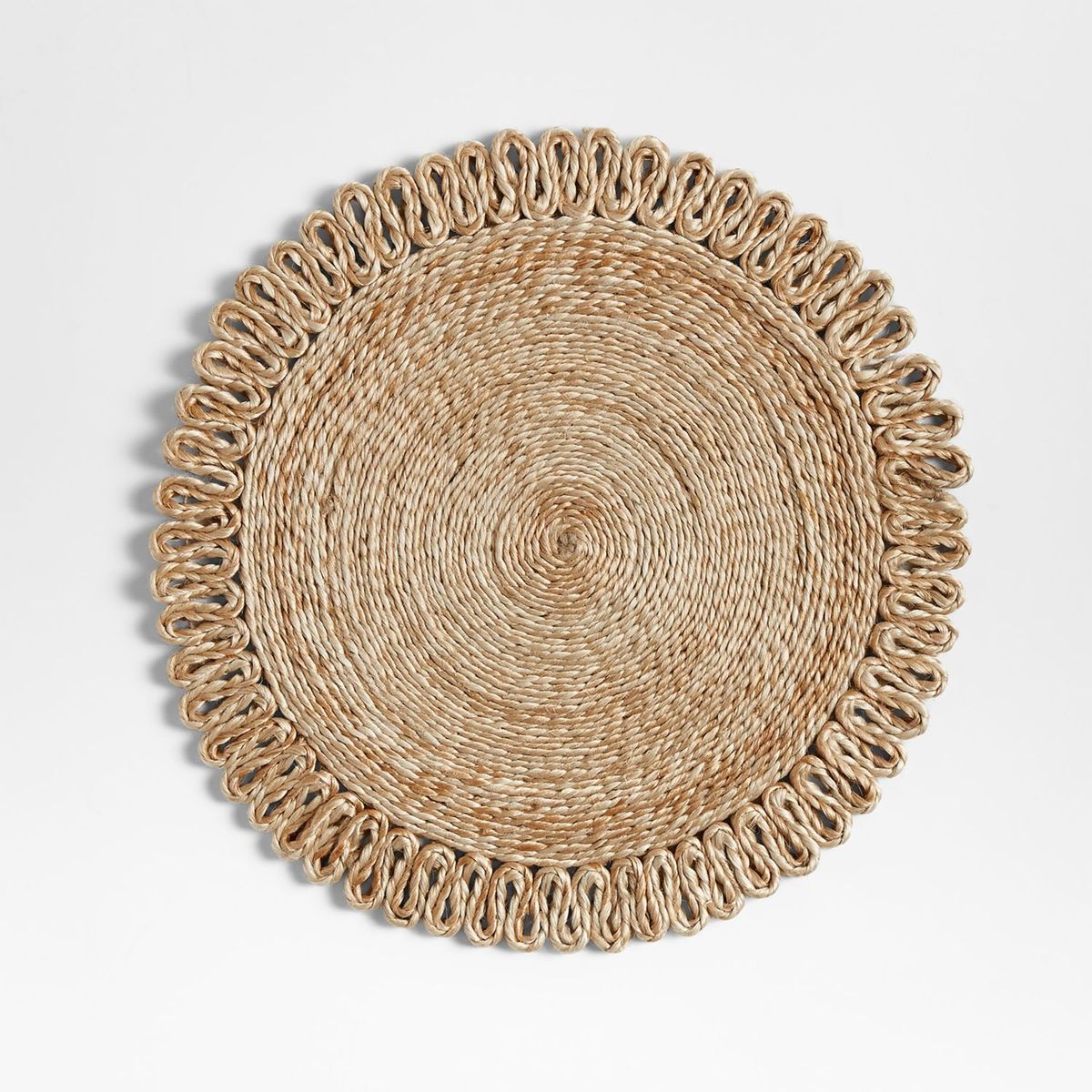 CRATE & BARREL - Mantel Individual de Yute Caliente Round
