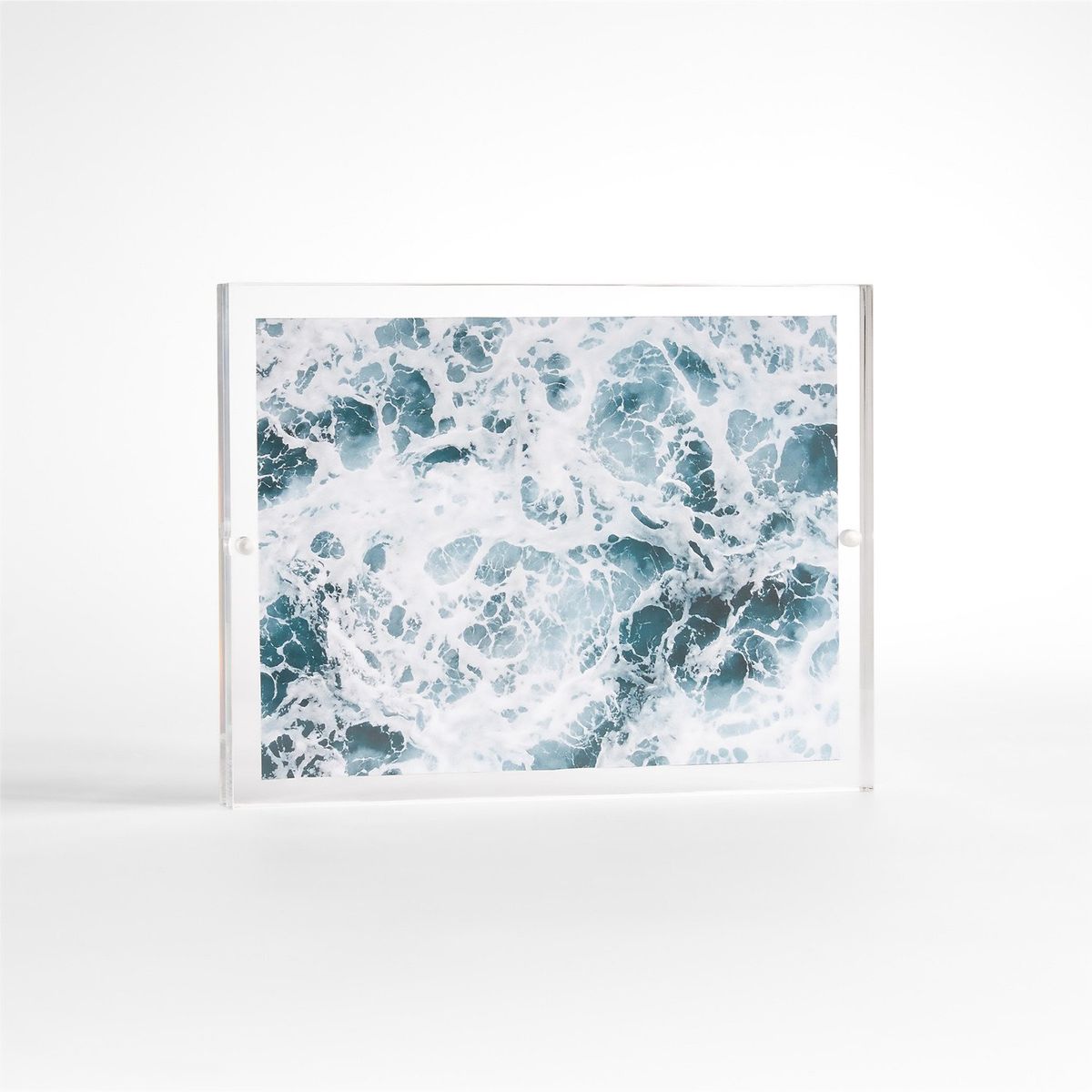 CRATE & BARREL - Marco de Fotos de Bloque Acrílico de 15x20cm