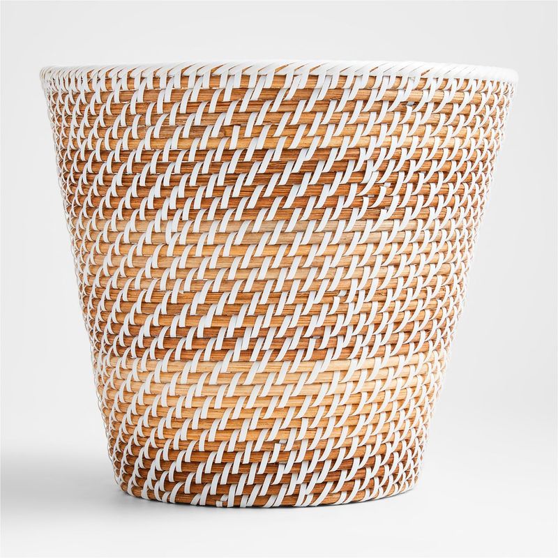 CRATE & BARREL - Basurero Sedona Blanco