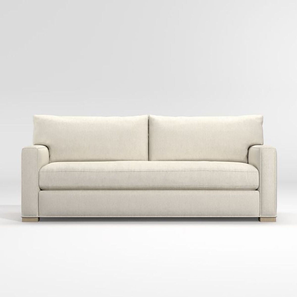 CRATE & BARREL - Sofá Axis Bench con Estructura de Madera de 3 Cuerpos