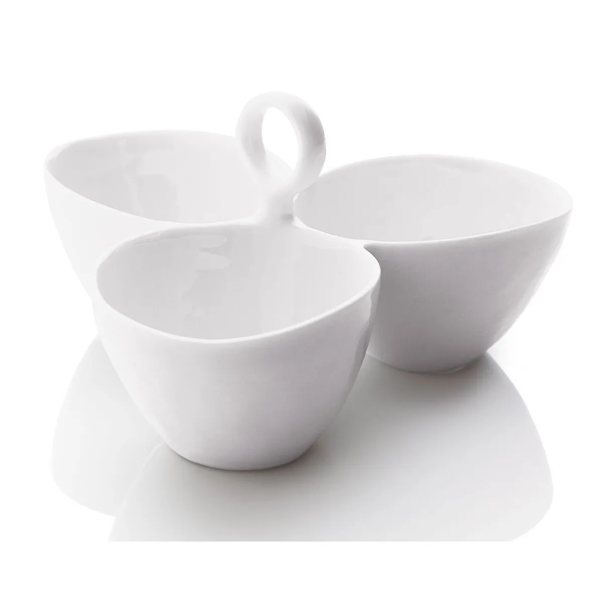 CRATE & BARREL - Salsero de 3 partes Mercer White