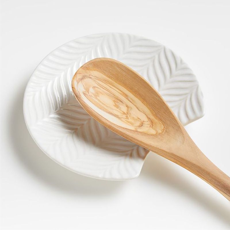 CRATE & BARREL - Posacucharas de Cerámica Fern White