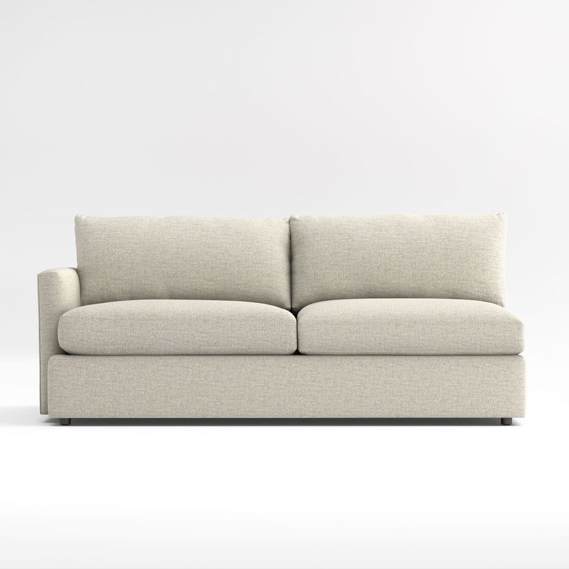 CRATE & BARREL - SOFA LOUNGE REG BRAZ IZQ CEMENT