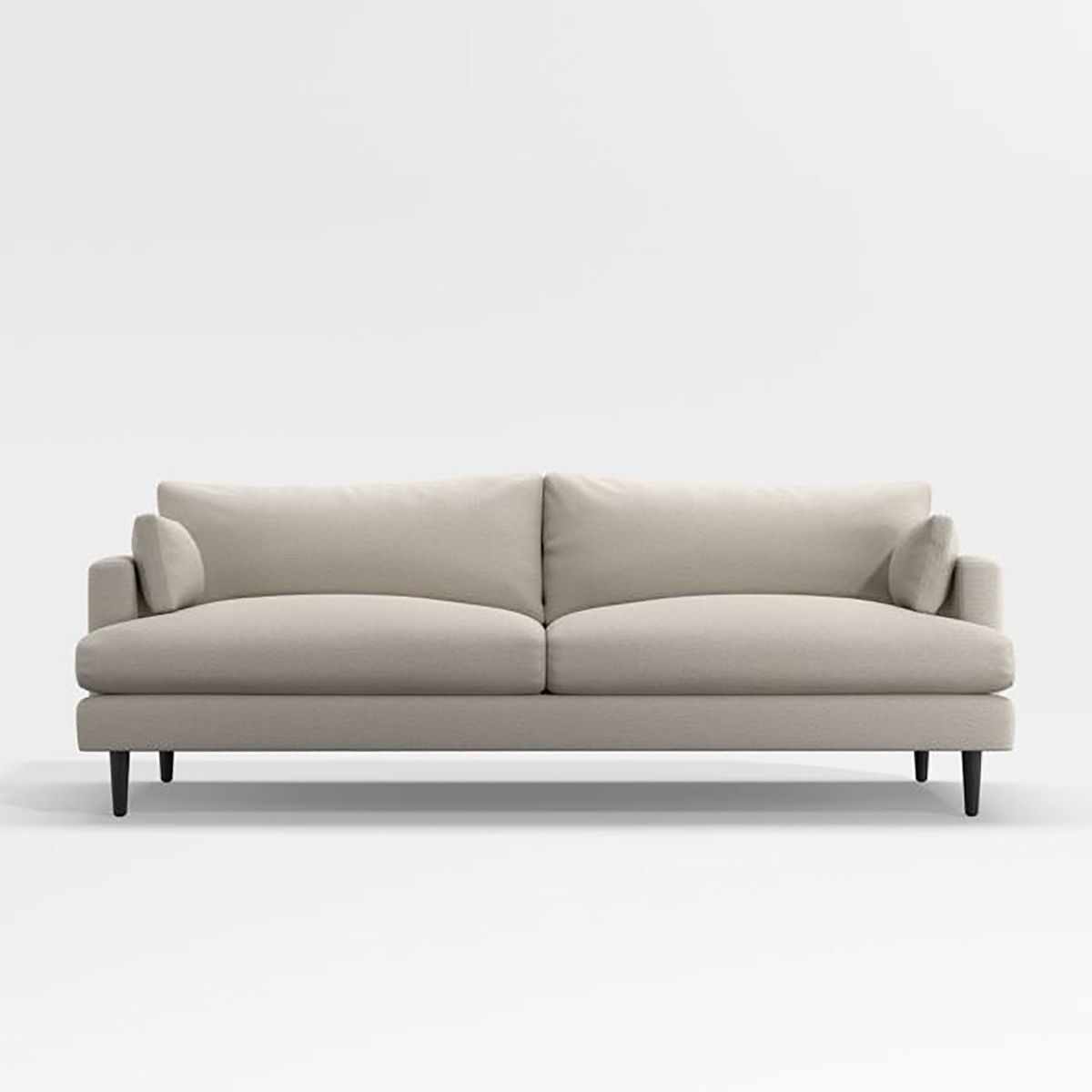 CRATE & BARREL - Sofa Monahan Con Estructura De Madera Maciza 3 Cuerpos