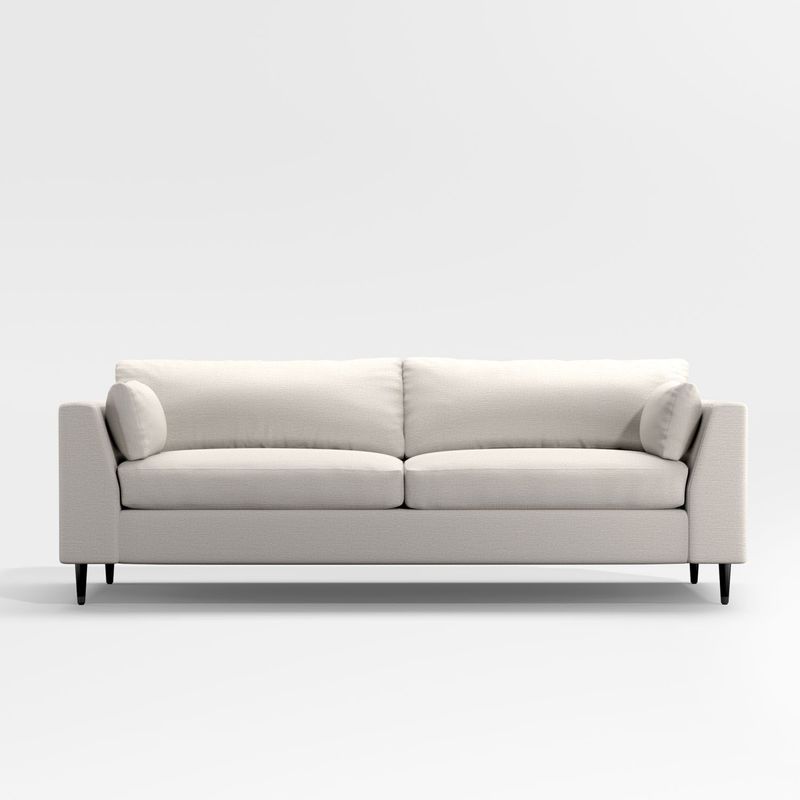 CRATE & BARREL - Sofá Avondale con Patas de Metal de 3 Cuerpos