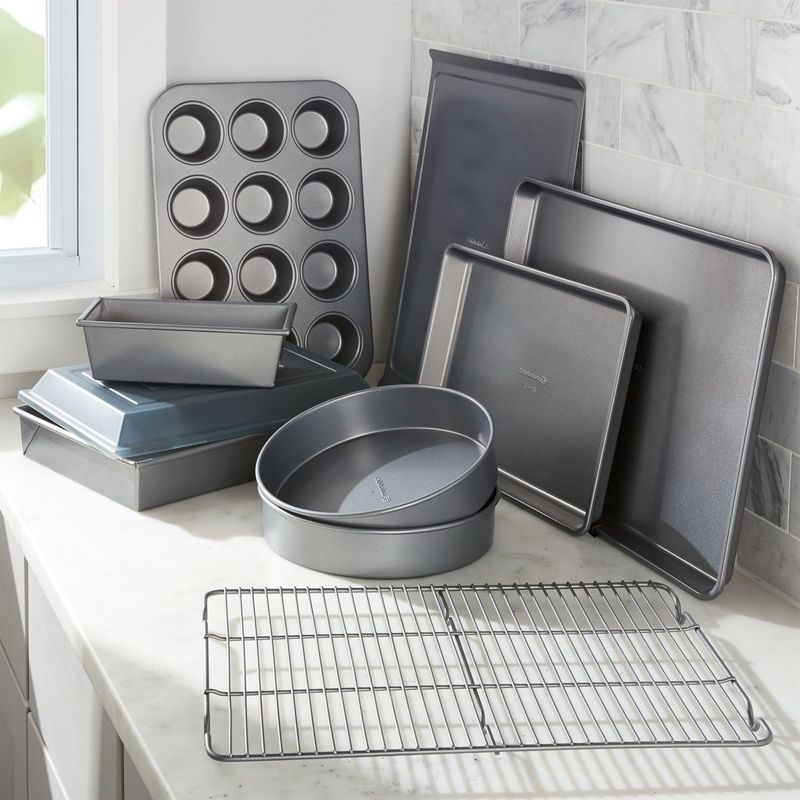 CRATE & BARREL - Set de Utensilios para Hornear 10 Piezas Antiadherente Calphalon