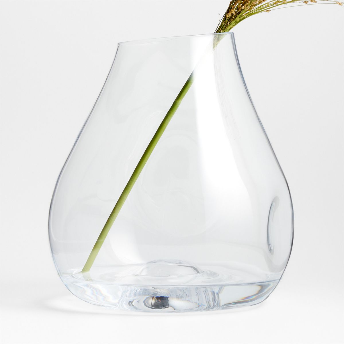 CRATE & BARREL - Florero Regen De Vidrio 38cm