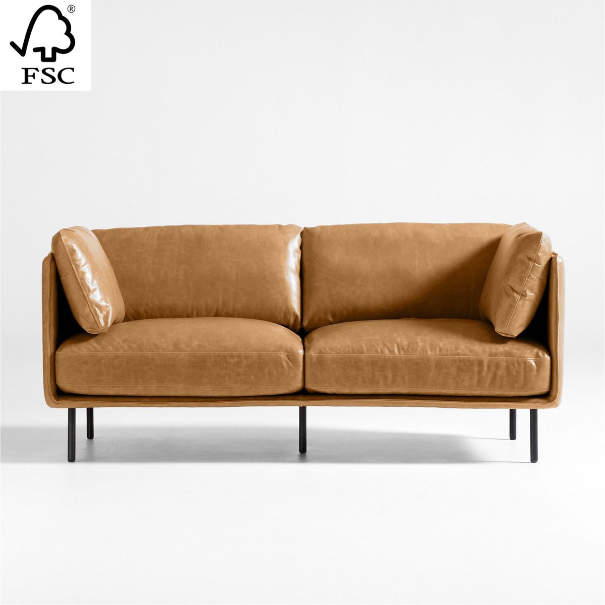 CRATE & BARREL - Sofá Wells 3 Cuerpos