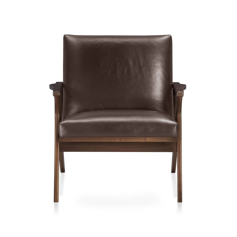 CRATE & BARREL - Butaca Cavett de Cuero