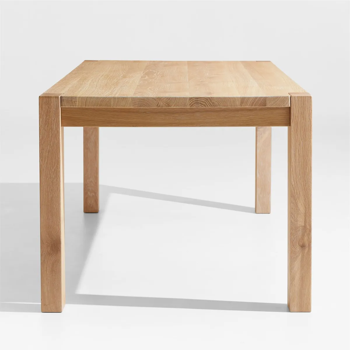 CRATE & BARREL - Mesa de Comedor Terra de Madera Maciza de Roble Blanco Natural (6 a 8 Puestos)
