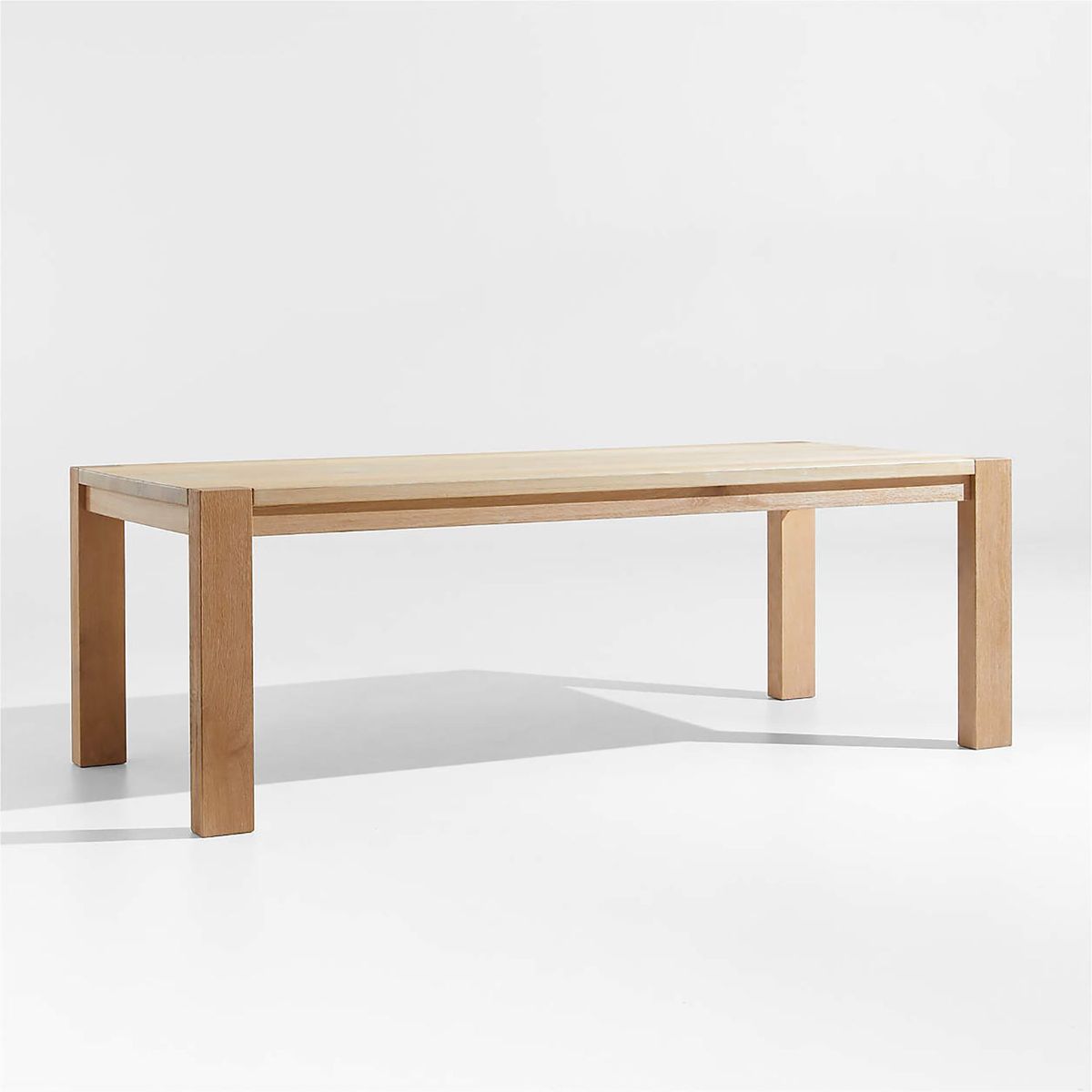 CRATE & BARREL - Mesa de Comedor Terra de Madera Maciza de Roble Blanco Natural (8 a 10 Puestos)