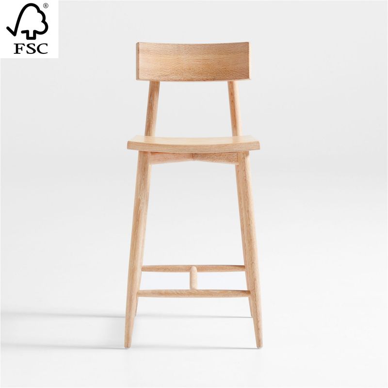 CRATE & BARREL - Silla De Bar Oaklynn 