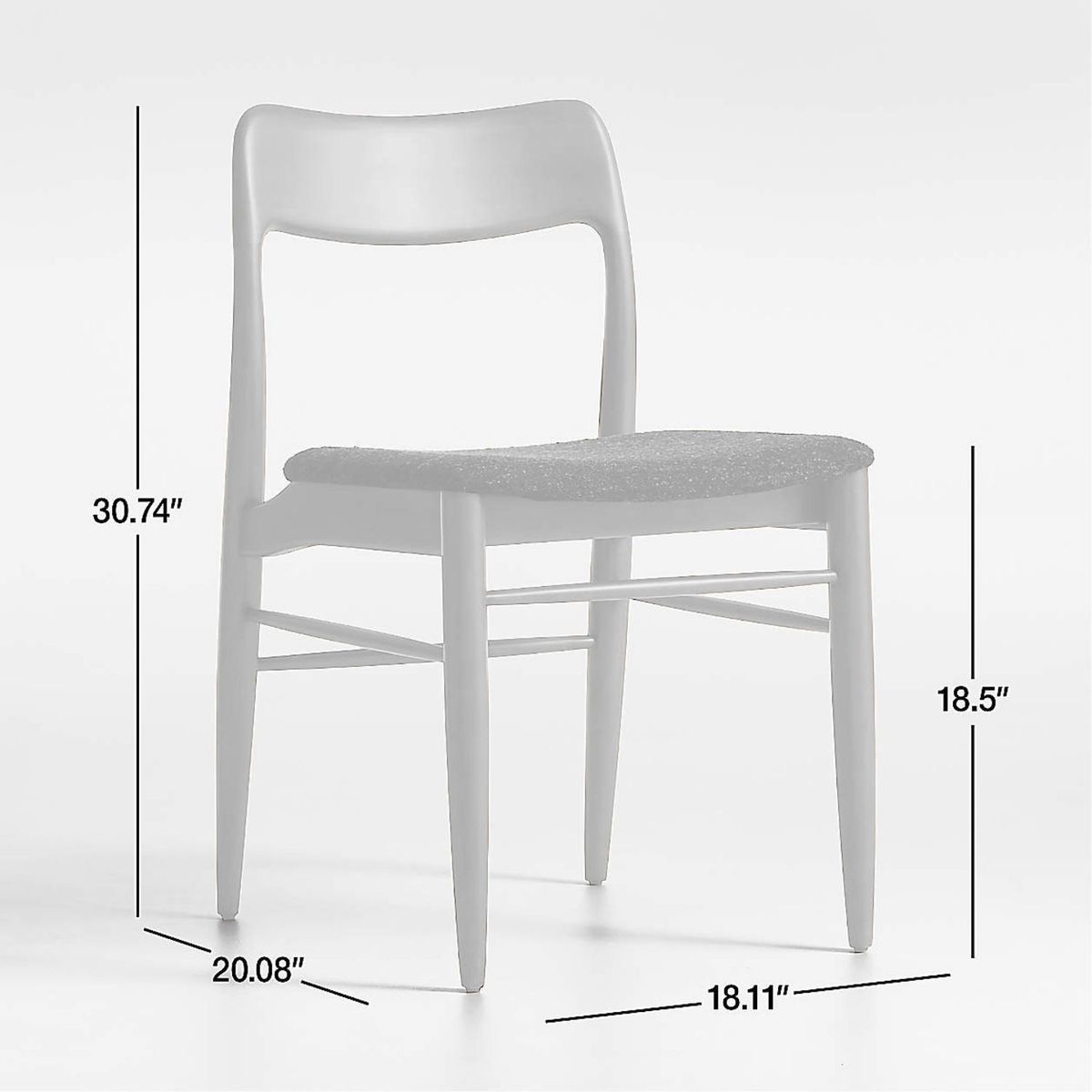 CRATE & BARREL - Silla de Comedor Tate Tapizado con Estructura de Madera