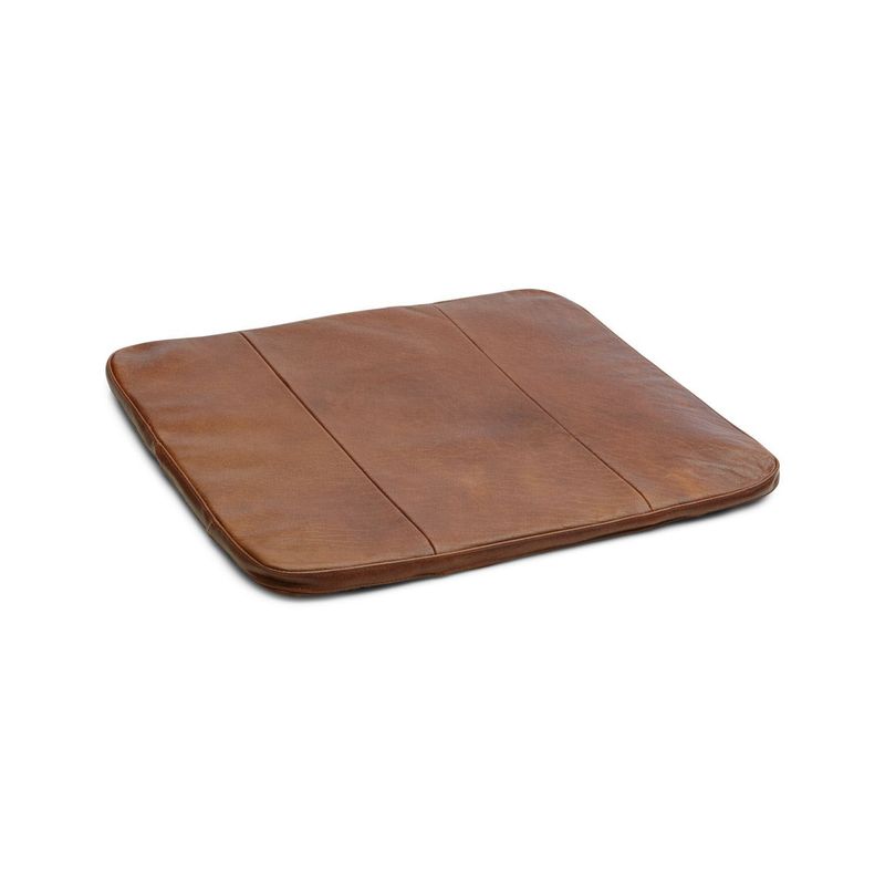CRATE & BARREL - Cojín para Silla Tig de Cuero Marrón