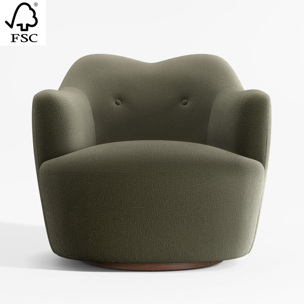 CRATE & BARREL - Butaca Apero Swivel 1 Cuerpo