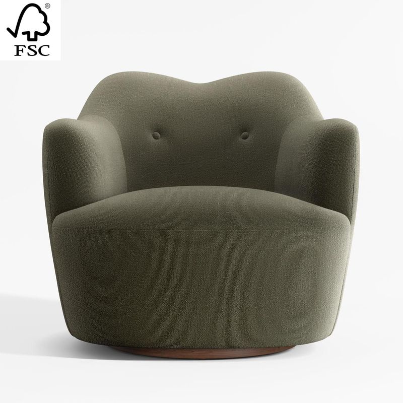 CRATE & BARREL - Butaca Apero Swivel 1 Cuerpo