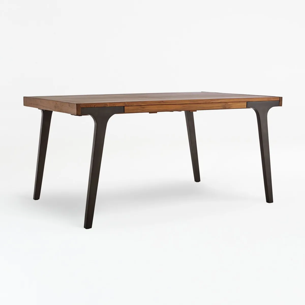 CRATE & BARREL - Mesa De Comedor Lakin Extendible De Madera Teca (6 a 8 Puestos)