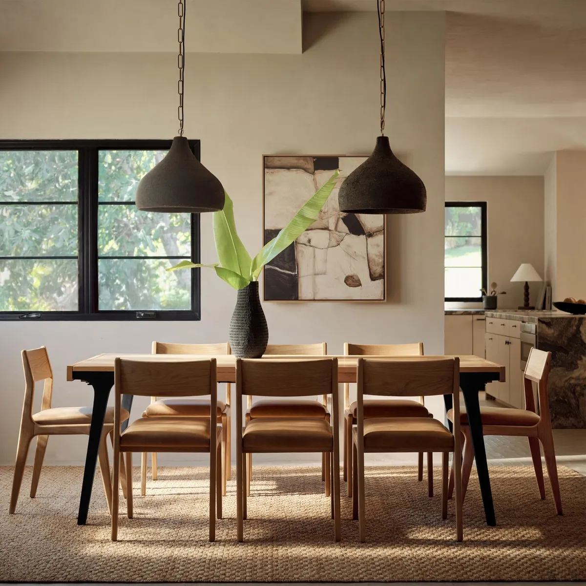 CRATE & BARREL - Mesa De Comedor Lakin Extendible Para Interior (6 a 8 Puestos)