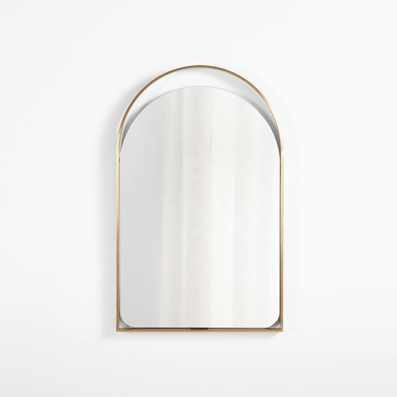 CRATE & BARREL - Espejo de Pared Aosta Brass