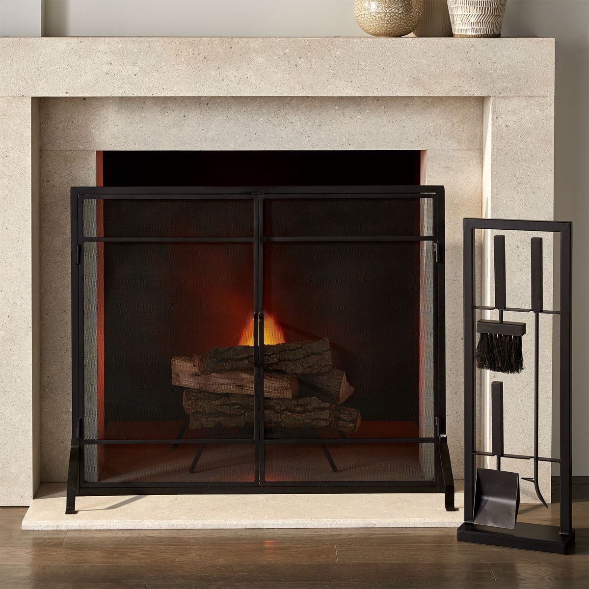 CRATE & BARREL - Juego de Utensilios para Chimenea Beau Fire  Crate&Barrel