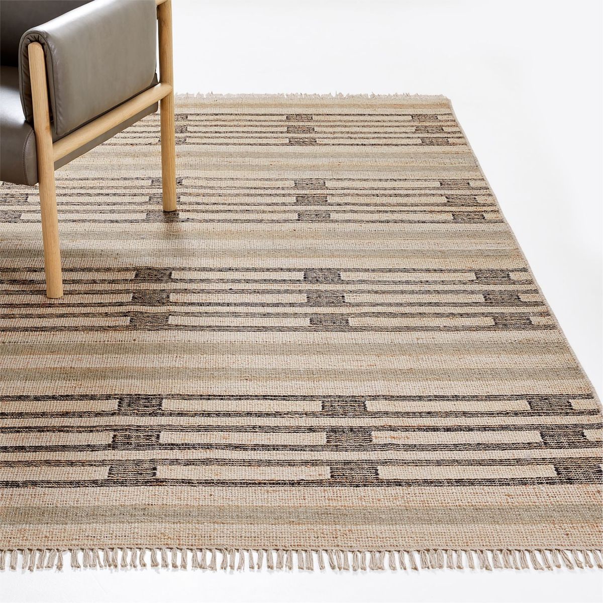 CRATE & BARREL - Alfombra Tejida De Yute Robalio Flat 183x274cm