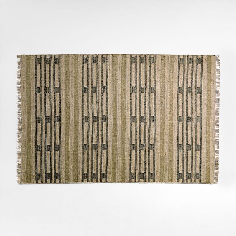 CRATE & BARREL - Alfombra Tejida De Yute Robalio Flat 244x305cm